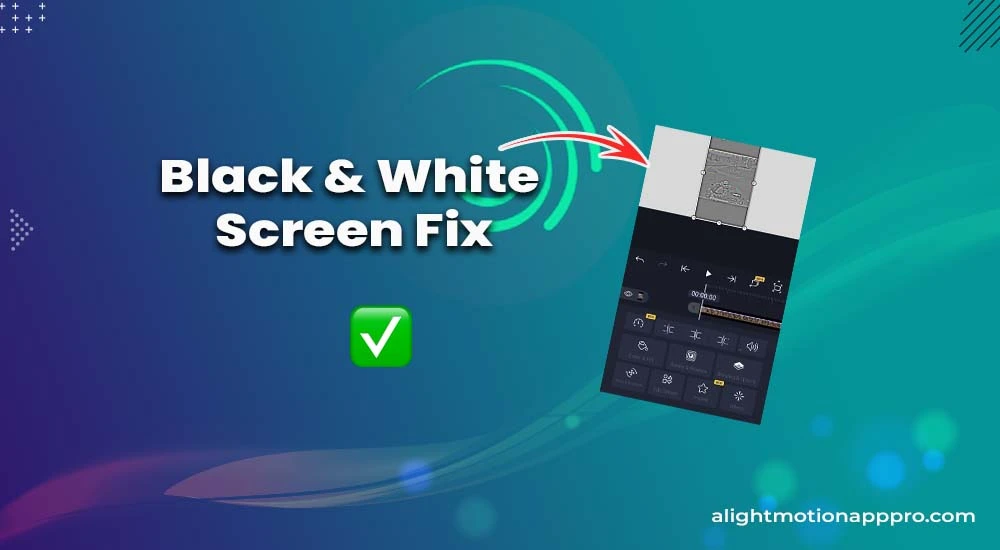 Black-and-white-screen-fix
