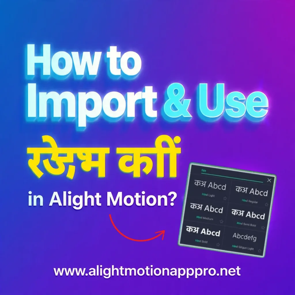 How to Import and Use Hindi Fonts In Alight Motion