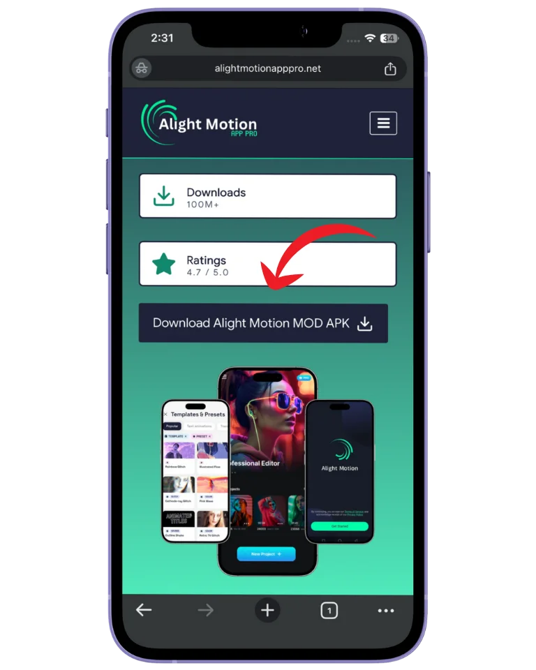 How do you download Alight Motion Pro on Android