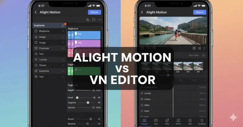 pros cons alight motion vs vn editor