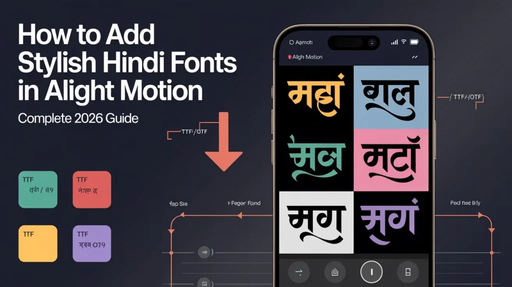 How to Add Stylish Hindi Fonts in Alight Motion